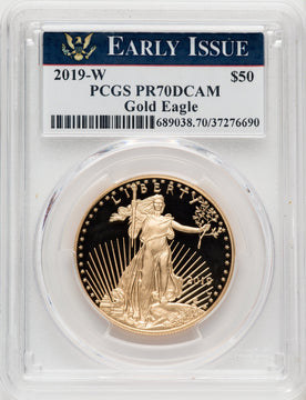 2019-W 1 Oz Gold Eagle Early Issue PCGS PR70