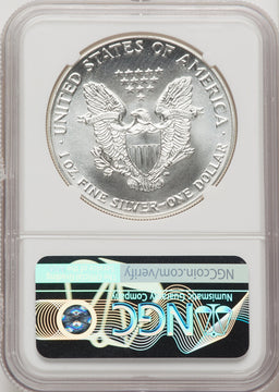 1988 S$1 Silver Eagle Brown Label NGC MS70