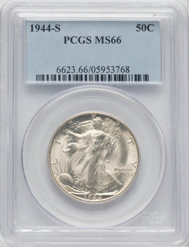 1944-S 50C Walking Liberty Half Dollar PCGS MS66