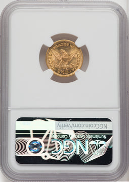 1895 $2.50 Liberty Quarter Eagle NGC MS65