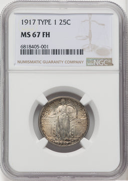 1917 Type One FH Standing Liberty Quarter NGC MS67