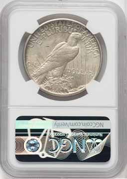 1921 $1 Peace CAC Peace Dollar NGC MS63