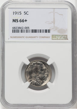 1915 5C Buffalo Nickel NGC MS66+