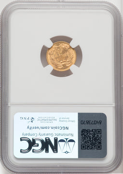1887 G$1 Gold Dollar NGC MS67+