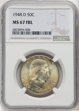 1948-D 50C FL Franklin Half Dollar NGC MS67
