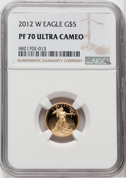 2012-W $5 Tenth-Ounce Gold Eagle NGC PF70