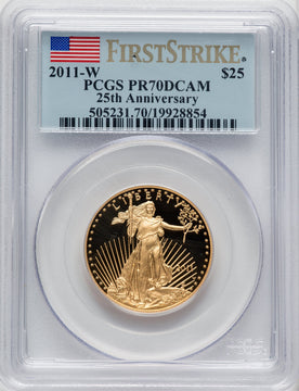 2011-W $25 Half-Ounce Gold Eagle First Strike PCGS PR70