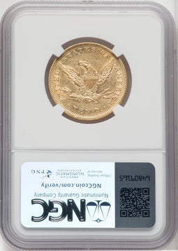 1855 $10 Liberty Eagle NGC AU55