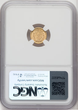 1849-O G$1 Open Wreath Gold Dollar NGC MS62