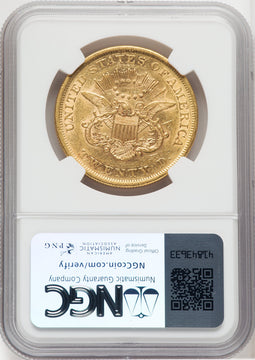 1853 $20 Liberty Double Eagle NGC AU53 (763496042)