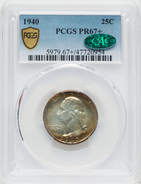1940 25C Proof Washington Quarter PCGS PR67+