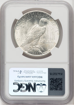 1925 $1 Peace Dollar NGC MS66+ (765432001)