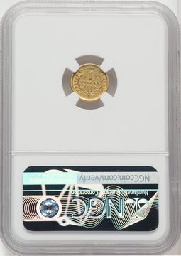 1849-O G$1 Open Wreath Gold Dollar NGC AU58