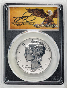 2019-W $25 Palladium Reverse Proof First Day of Issue Thomas Cleveland Scroll PCGS PR70 (765520004)