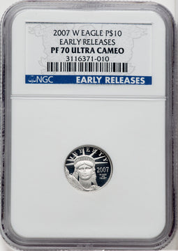 2007-W $10 Platinum American Eagle ER NGC PF70 UCAM