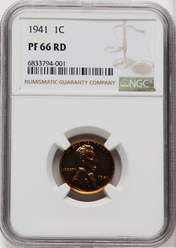 1941 1C-50C Proof Set Proof Sets NGC PF64-67