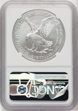 2022-W S$1 Silver Eagle Burnished NGC MS70