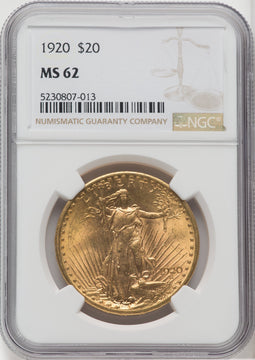 1920 $20 Saint-Gaudens Double Eagle NGC MS62 (505320050)