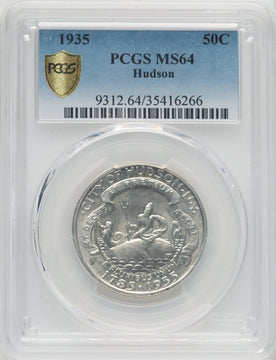 1935 50C Hudson Commemorative Silver PCGS MS64