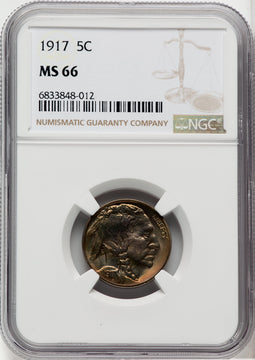 1917 5C Buffalo Nickel NGC MS66