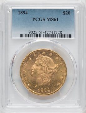 1894 $20 Liberty Double Eagle PCGS MS61