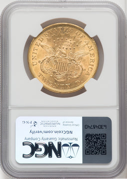 1873 $20 OPEN 3 Liberty Double Eagle NGC MS61 (765744003)