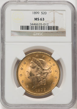 1899 $20 Liberty Double Eagle NGC MS63 (765619008)