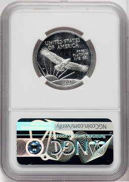 1997-W $50 Half-Ounce Platinum Eagle Brown Label NGC PF70
