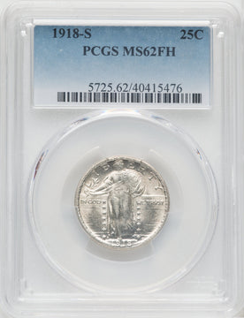 1918-S 25C FH Standing Liberty Quarter PCGS MS62