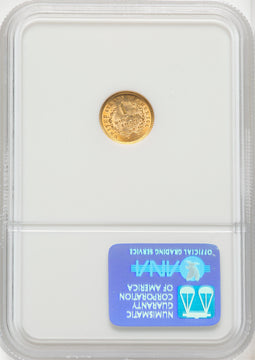 1853 G$1 CAC Gold Dollar NGC MS64