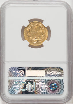 1861 $3 Three Dollar Gold Pieces NGC AU53