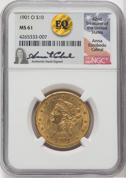 1901-O $10 Liberty Eagle NGC MS61