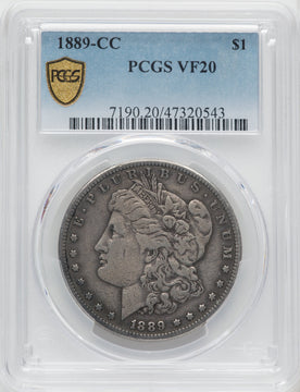 1889-CC $1 Morgan Dollar PCGS VF20