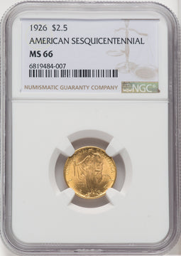 1926 $2.50 SESQUI Commemorative Gold NGC MS66 (518894039)