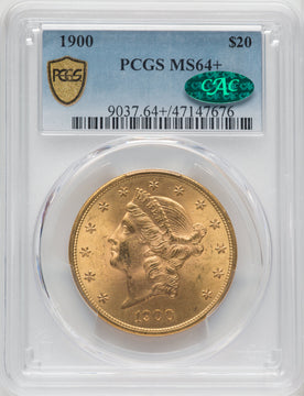 1900 $20 CAC Liberty Double Eagle PCGS MS64+