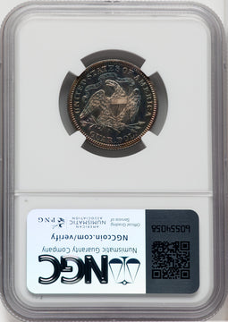 1889 25C Proof Seated Quarter Details NGC PR60