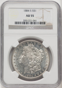 1884-S $1 Morgan Dollar NGC AU55 (765972002)