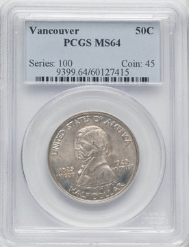 1925 50C Vancouver Commemorative Silver PCGS MS64 (766104144)