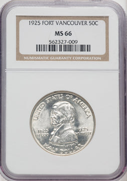 1925 50C Vancouver Commemorative Silver NGC MS66