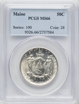 1920 50C Maine Commemorative Silver PCGS MS66