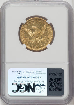1844-O $10 Liberty Eagle NGC AU53