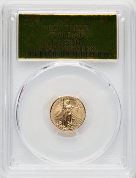 2008 $5 Tenth-Ounce Gold Eagle First Strikes Gold Foil PCGS MS70
