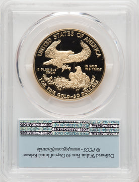 2018-W $50 One Ounce Gold Eagle First Strike Mike Castle PCGS PR70
