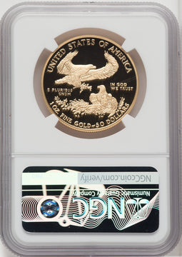 2019-W $50 One-Ounce Gold Eagle Brown Label NGC PF70