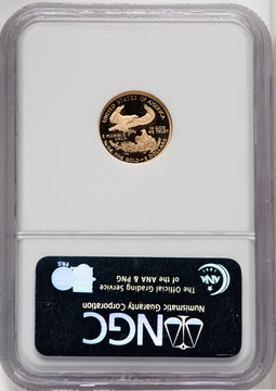 2004 W $5 Tenth oz Gold American Eagle Brown Label NGC PF70