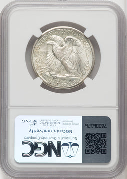 1943-D 50C Walking Liberty Half Dollar NGC MS67+