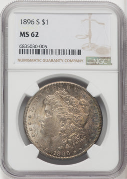 1896-S $1 Morgan Dollar NGC MS62
