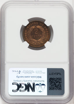 1873 2C CLOSED 3 RB Proof Two Cent Pieces NGC PR64+