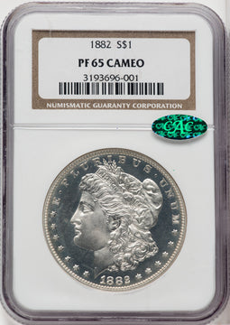 1882 $1 CA CAC Proof Morgan Dollar NGC PR65