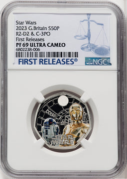 2023 G. Britain Silver Star Wars Coin NGC PF69UCAM